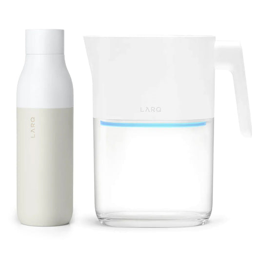 LARQ White Pitcher + 740ml Insulated Bottle