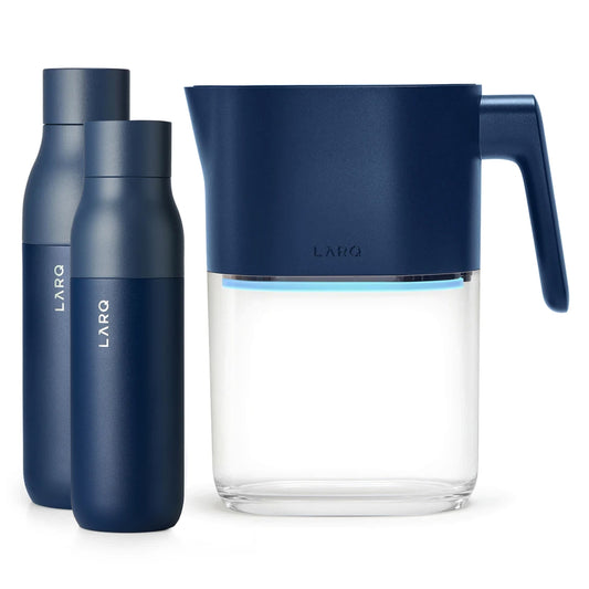 LARQ Blue Pitcher + 740ml + 500ml Insulated Bottle