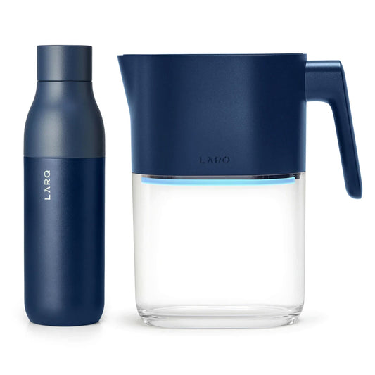 LARQ Blue Pitcher + 740ml Insulated Bottle