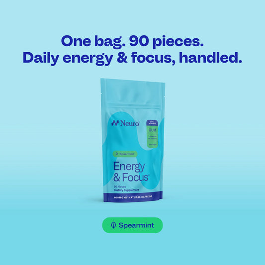 Neuro® Gum Extra Strength Energy & Focus™ Bulk Bag (90 pcs) - Spearmint