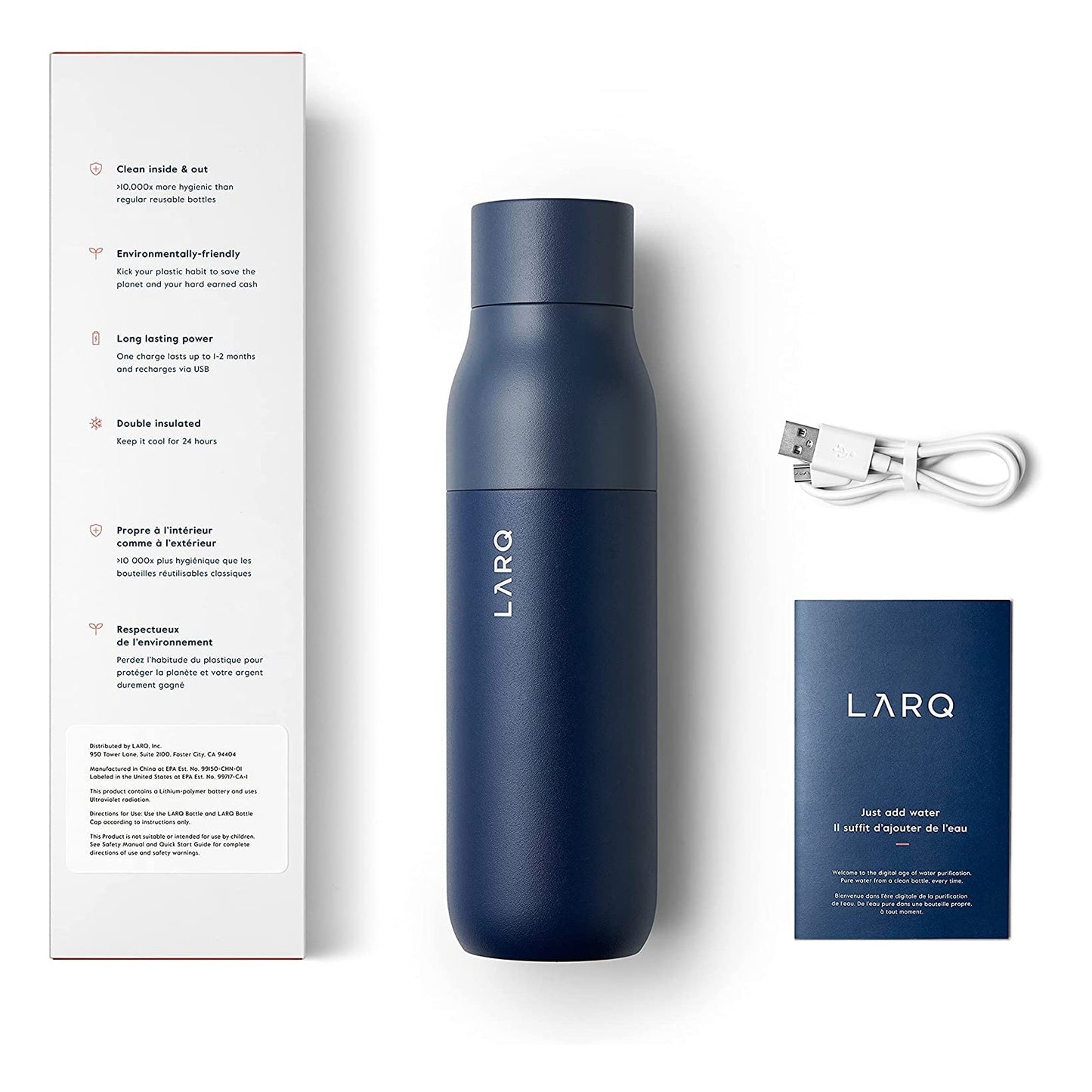 LARQ Bottle PureVis Monaco Blue 500ml