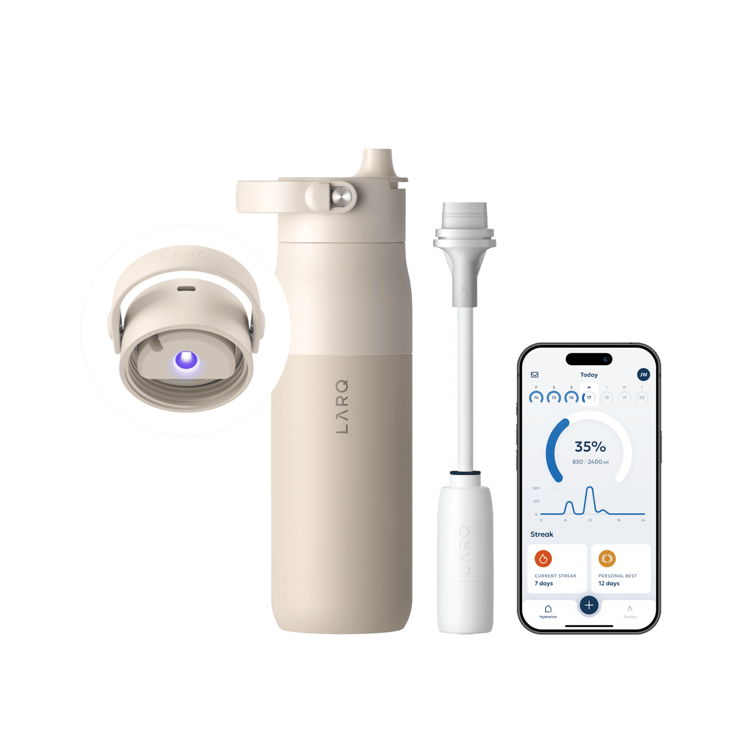 LARQ Bottle PureVis 2 Mojave Dune 680ml