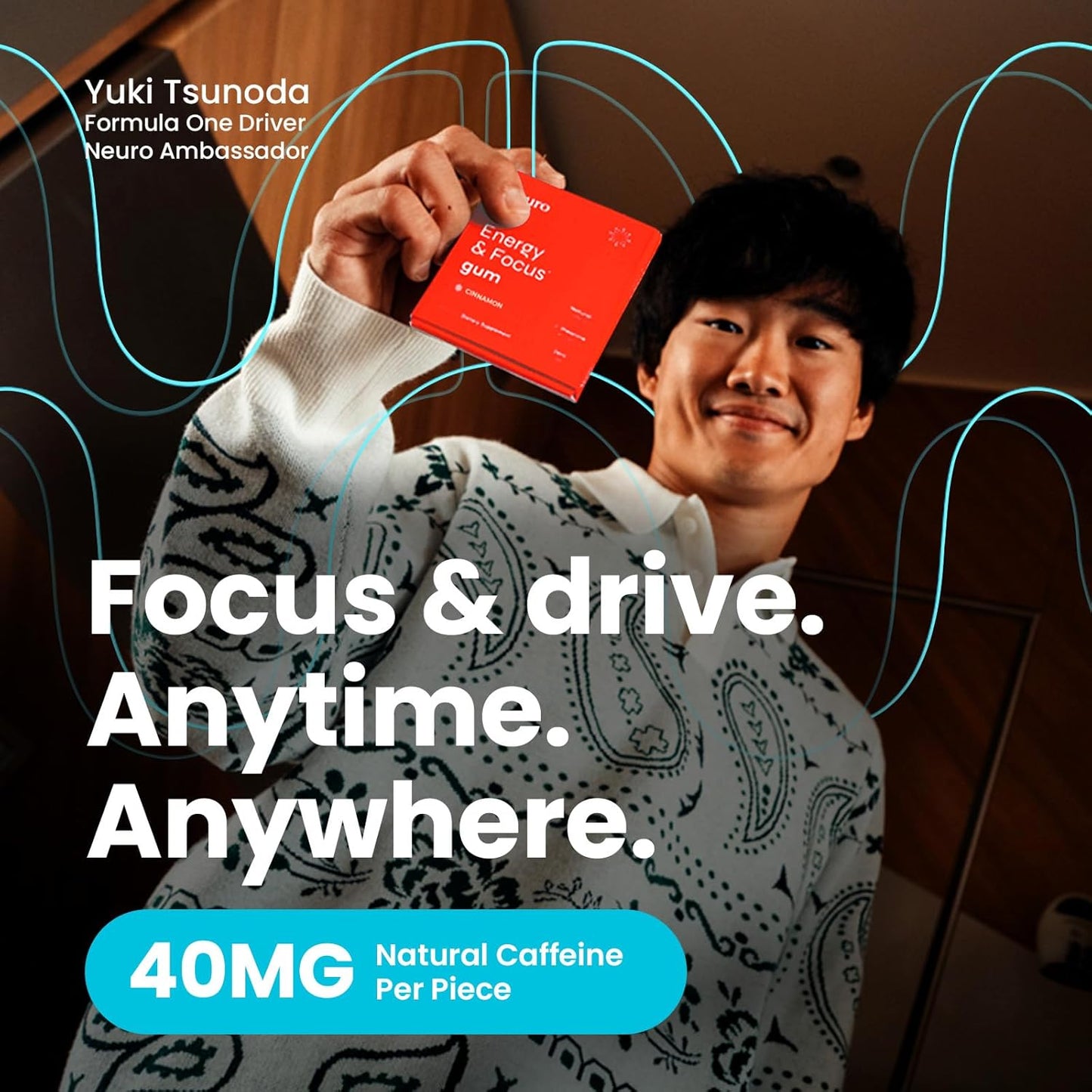 Neuro® Gum Energy & Focus™ 6 Pack (54 pcs) - Cinnamon