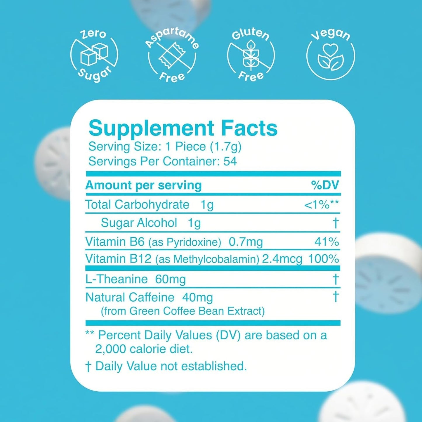 Neuro® Gum Energy & Focus™ 6 Pack (54 pcs) - Peppermint