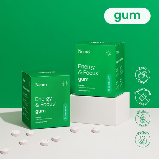 Neuro® Gum Energy & Focus™ 6 Pack (54 pcs) - Spearmint