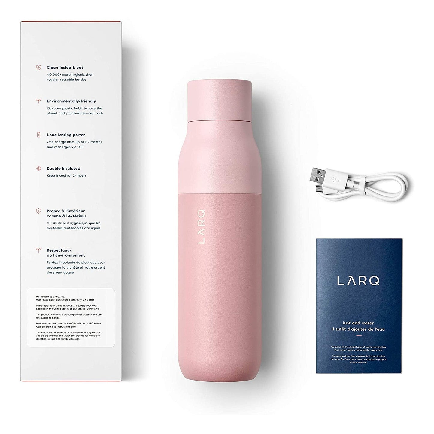 LARQ Bottle PureVis Himalayan Pink 500ml